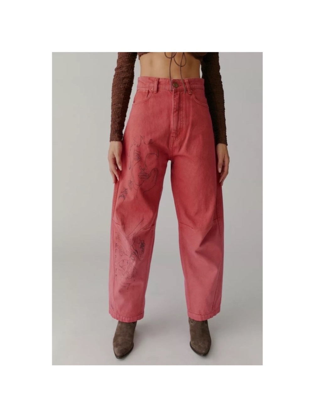 BDG Scribble Print Baggy Jean